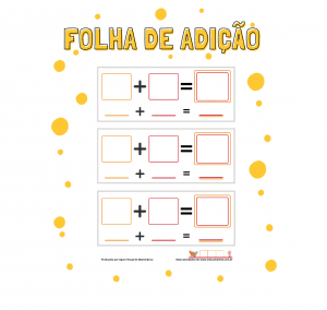 Folha de adição – Quantidade/Numeral