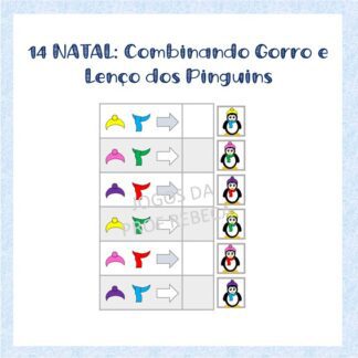 Combinando Gorro e Lenço dos Pinguins
