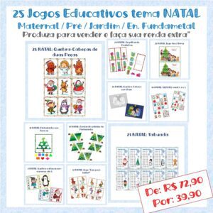 Kit 25 Jogos de Natal
