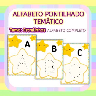Alfabeto Pontilhado Temático - Estrelinhas
