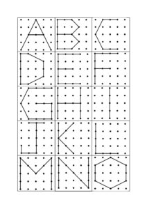 fichas de letras para geoboard