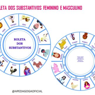 ROLETA SUBSTANTIVOS FEMININO E MASCULINO