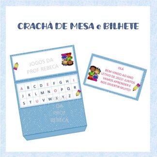 Crachá de Mesa e Bilhete