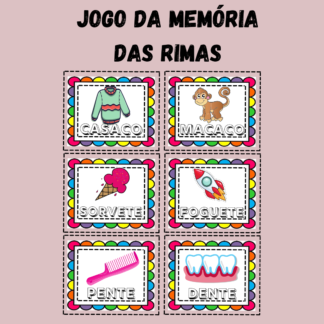 Jogo da Memória das Rimas