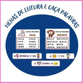 Fichinhas de leitura e Caça Palavras