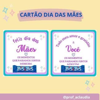 Cartão dia das Mães mais tarefinhas