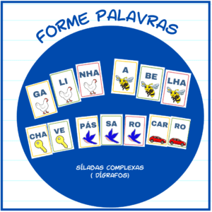 Cartas forme palavras Jogo da Memória ( sílabas complexas)