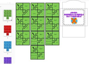 Jogo de quebra cabeça da tabuada
