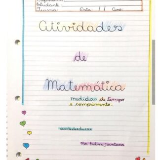 Atividade de Matemática - Medidas
