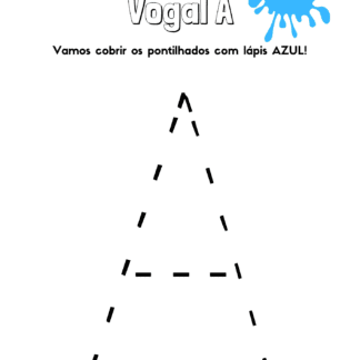 Vogais para Tracejar e Colorir