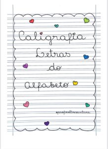 Caligrafia Letras do Alfabeto