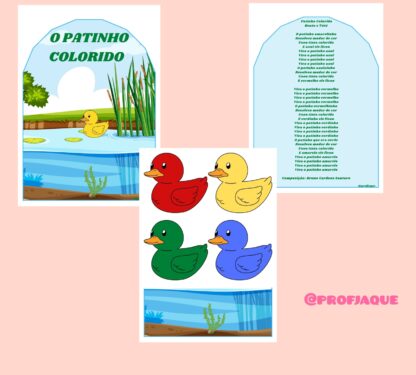 Luva o patinho colorido