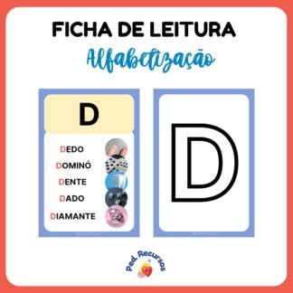 Ficha de leitura para alfabetização.