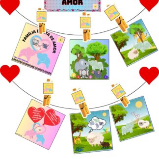 KIT HISTORIA NO VARAL: FAMILIA É FEITA DE AMOR