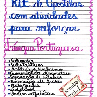 Kit de Apostilas com Atividades para Reforçar - Língua Portuguesa
