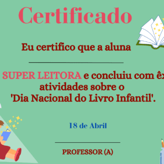 Certificado Dia do Livro