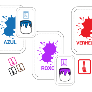 FLASHCARD TINTA DAS CORES COM PINCEL