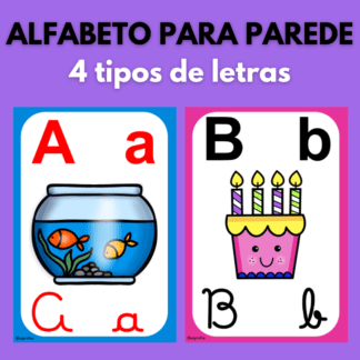 Alfabeto de parede 4 tipos de letras