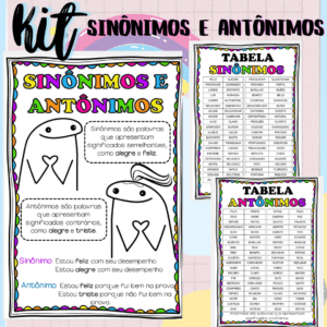 Kit Atividades sinônimos e antônimos
