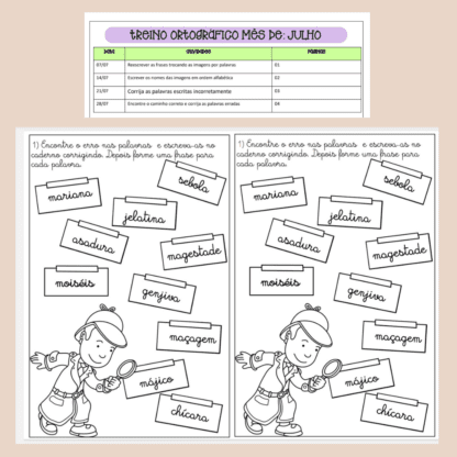 Combo Projetos mensais treino ortográfico e cálculos e problemas - Image 86