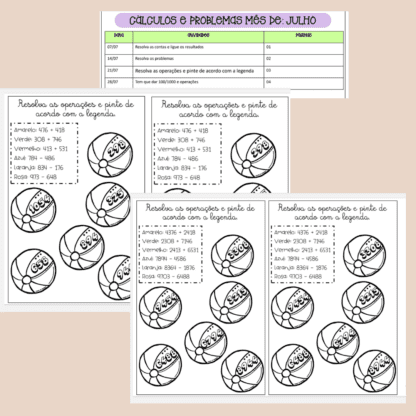 Combo Projetos mensais treino ortográfico e cálculos e problemas - Image 90