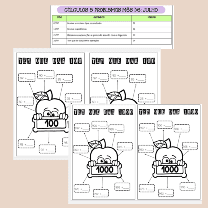 Combo Projetos mensais treino ortográfico e cálculos e problemas - Image 83