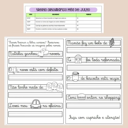 Combo Projetos mensais treino ortográfico e cálculos e problemas - Image 82