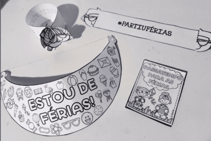 #PARTIUFÉRIAS - Bracelete, Viseira e Livrinho Passatempo