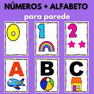 Números + alfabeto de parede