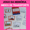 Jogo da memória - Meios de transporte