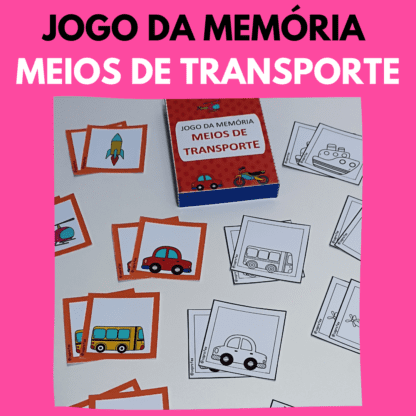 Jogo da memória - Meios de transporte