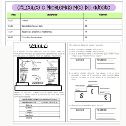 Combo Projetos mensais treino ortográfico e cálculos e problemas - Image 97