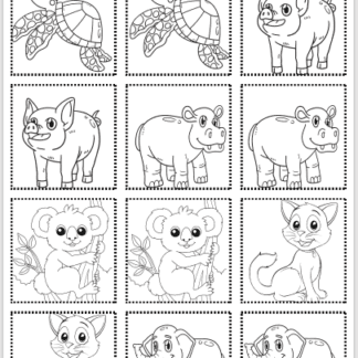 Jogo da memória dos animais