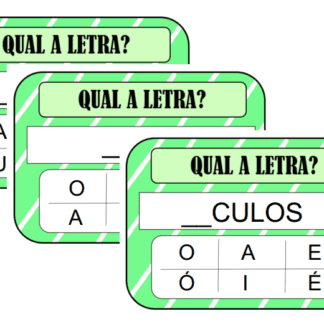 Fichas para completar palavras