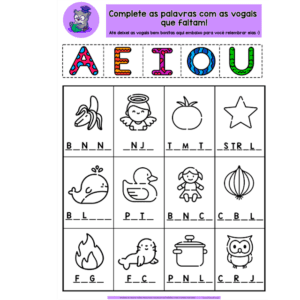 Complete com as vogais