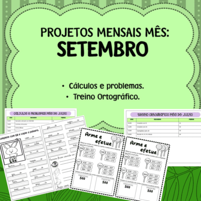 Combo Projetos mensais treino ortográfico e cálculos e problemas - Image 111
