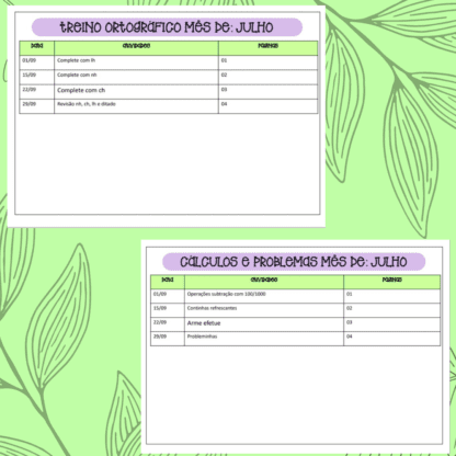Combo Projetos mensais treino ortográfico e cálculos e problemas - Image 103