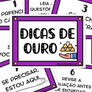 Cartaz semana de testes e avaliações – Dicas de ouro
