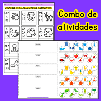 Combo - Organizar as sílabas + Pareamento de cores
