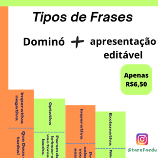 Tipos de Frases: dominó + apresentação