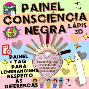 PAINEL CONSCIÊNCIA NEGRA LÁPIS 3D