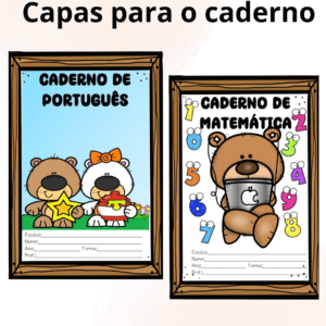 Capas de caderno ursinhos