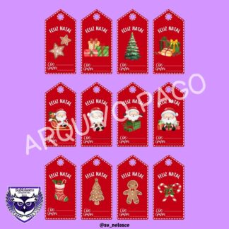 TAG FELIZ NATAL VERMELHA