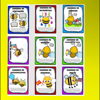 CAPAS DE CADERNO ABELHAS