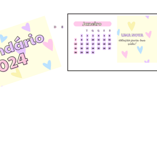 CALENDÁRIO 2024 DE MESA COLORIDO
