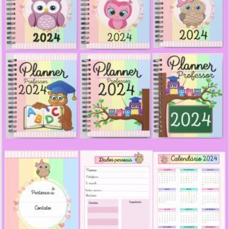 Planner 2024 do professor corujinha
