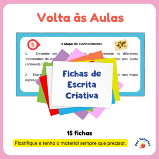 Fichas de escrita criativa - Volta às aulas