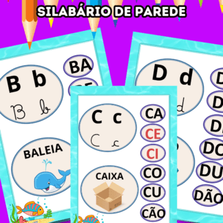 Silabário parede volta as aulas