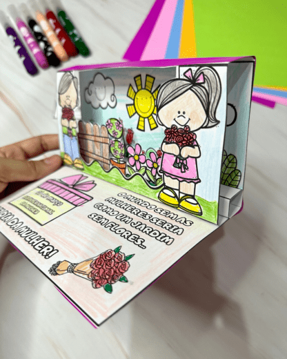 Cartão Dia da Mulher - Jardim 3D - Image 7