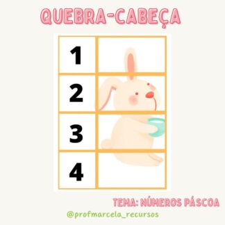 Quebra-cabeça números Páscoa